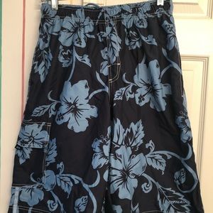 Boys tropical swim trunks. Old Navy